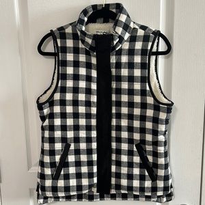 Black & White Plaid Vest